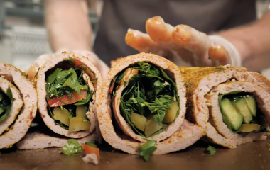 Рецепт: Олимпийская шаурма с мясным лавашом