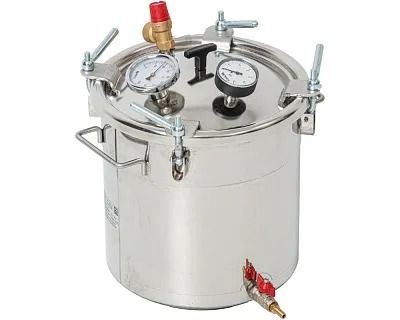 Автоклав Малыш Нерж (Газ) 22л с фальшдном