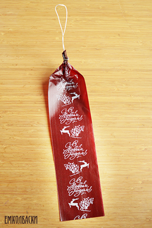 Карман - Фиброузный карман Новогодний "Олени", 50 мм- 31см.