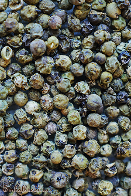 Зеленый перец горошек-50 гр.