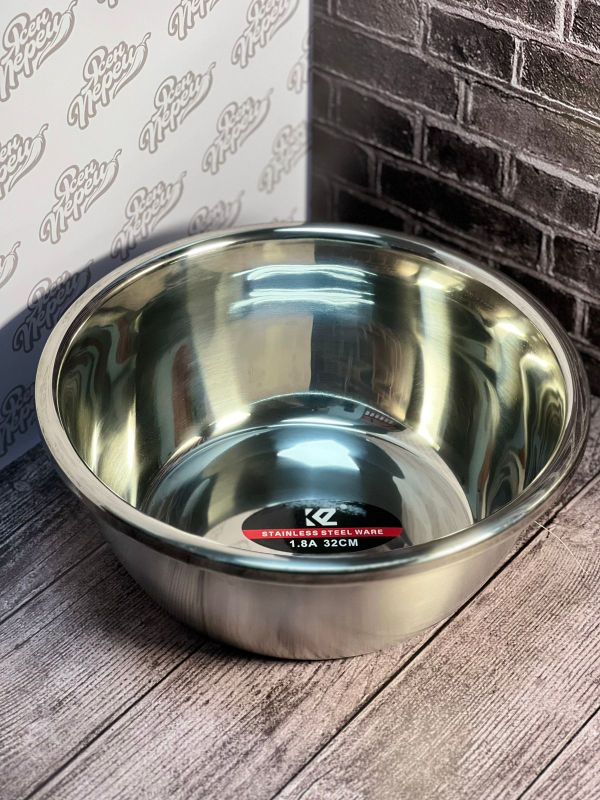 Миска нержавейка (диаметр 32см высота 12см)