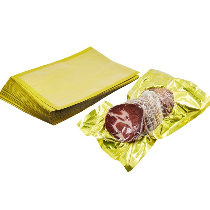 Вакуумные пакеты, золотые, гладкие - 170x220мм